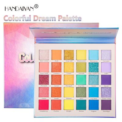 China HANDAIYAN 34 Color Pigment New Design Lasting Eyeshadow High Glitter Matte Eyeshadow Private Label for sale