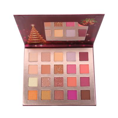 China Vegan 100%/Christmas 20 Colors Private Label Eyeshadow Palette Waterproof Matte Glimmer Long Lasting Eyeshadow Palettes Cruelty Makeup for sale