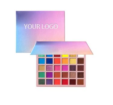 China Custom Long Lasting Eyeshadow Palette Pigmented No Logo Glitter Eyeshadow Palette Vegan Cruelty Waterproof for sale