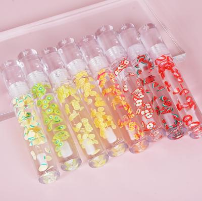 China Wholesale Waterproof No Logo Make Up Cheap Glass Lip Gloss Oil Transparent Fruit Ball-in Sheath Lip Gloss Moisturizer for sale