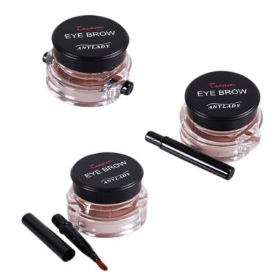 China Long Lasting Eyebrow Pomade 3 Color Waterproof Eyebrow Makeup Eyebrow Gel With Brush for sale