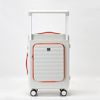 China Outdoor Best Selling 20 Inch Front Open Hard Shell Carry On Trolley Foldable Luggage for sale