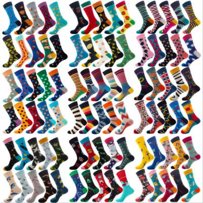 China Wholesale Custom Design Breathable Colorful Funny Man Fashion Jacquard Cotton Socks Happy Personality Socks for sale