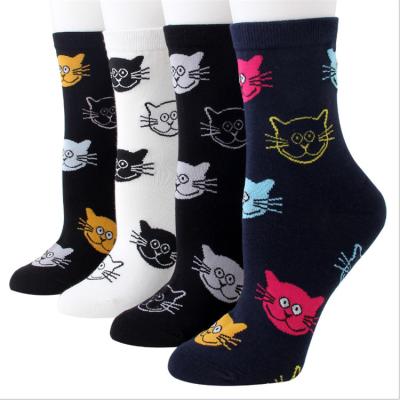 China Hot Sale Anti-Fault Japanese Cute Cute Cartoon Character Happy Socks Women's Cat Socks for sale