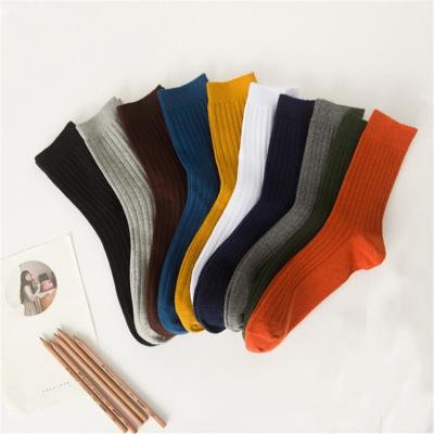 China 100 rows of Ribbs men's crew cotton unisex wholesale high quality colorful comfortable vertical bangs many colors for sale