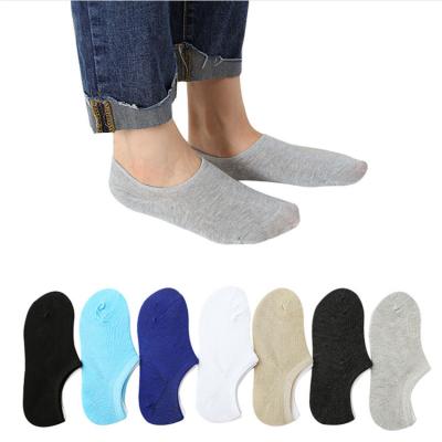 China Breathable spring and summer cotton white black colorful men's no show thumps low cut invisible socks socks for sale