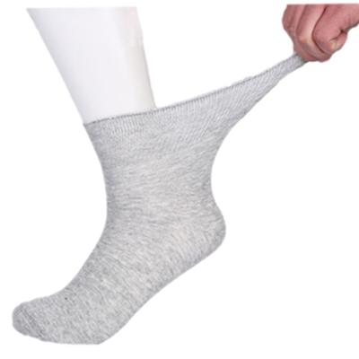 China Breathable Stock Cotton Loose Crew Cuff Socks Medical Diabetic for sale