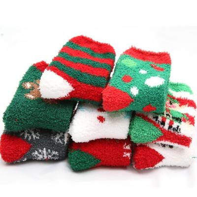 China New Design Anti-Fault Thermal Socks Women Hot Sale Christmas Fuzzy Socks for sale