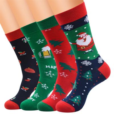 China Fashion Style Anti-Fault Merry Cotton Christmas Socks Men's Xmas Socks for sale