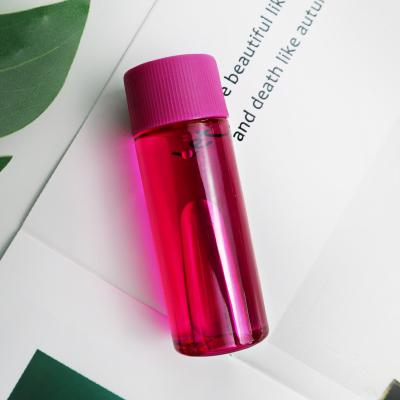 China 50ml plastic round pink RPET recyclable bottle for sale