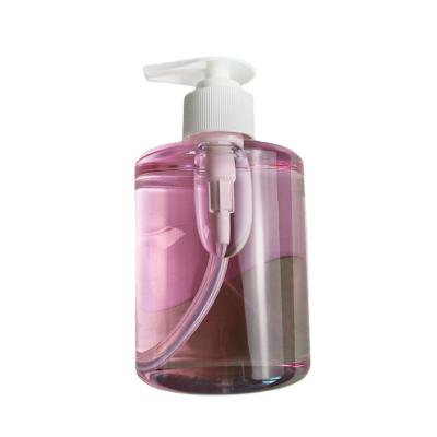 China 300ml 330ml PET Plastic clear round personalized shampoo bottles for sale