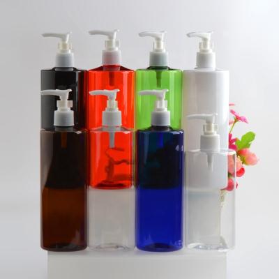 China 500mlpet plastic pump bottle for cosmetic shampoo bath lotion empy for sale