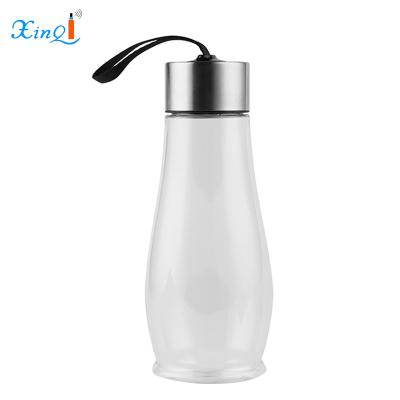 China Wholesale 700ml 24oz Screw cap Gallon PET Water Bottle Transparent Plastic Sports Water Kettle for Outdoor Gym for sale