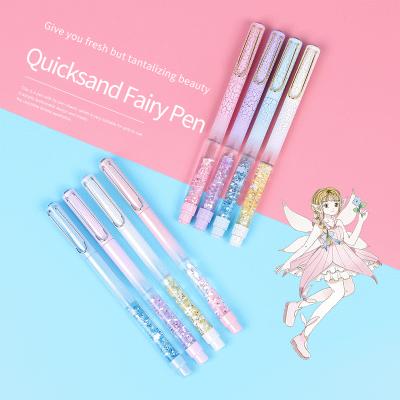 China office & New High Quality School Pen 2021 Quicksand Colorful Student Office Fountain Pen School Stationery Supplies for sale