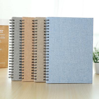 China Agriculture Canvas Fabric Eco Material Simple Spiral Notebook In Stock Mixed Colors Praise Spiral Canvas Notebook for sale