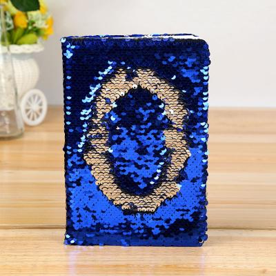 China Agriculture 80 Sheets Black and Blue Glitter Business School Notebook Fish Scale Glitter School Dairy for sale