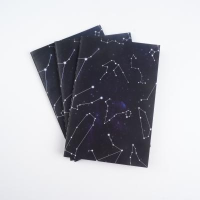 China Stationery Soft Cover A5/B5 Size 72 Printed Pages Paper 5 Sets Color Book/Exercise Notebook Black Notebook for sale