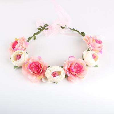 China Wholesale Bohemian Rosette Hairband Bridesmaid Garland Hairband Beach New Headdress GN201911-01 for sale