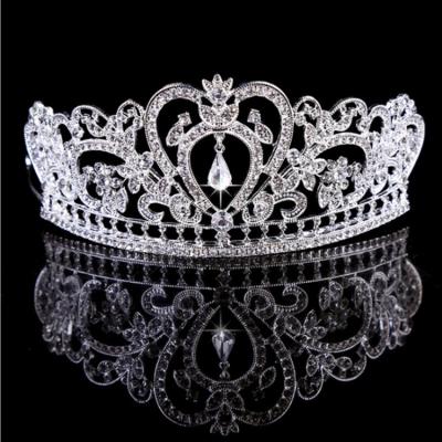 China Bridal Auto Salon Accessories Alloy+Rhinestone headdress crown wedding studio wedding dress accessories birthday hair accessories model for sale