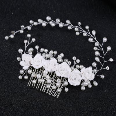 China Amazon Popular Simple Bridal Jewelry Headpiece Women's Creative Wedding Handmade Headband TS061 for sale