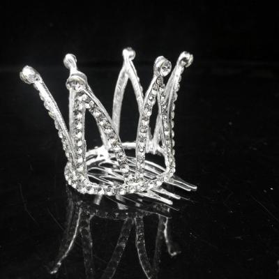 China Alloy+Rhinestone Hair Ornament Headdress Bridal Children's Jewelry Small Crown Hair Band Alloy Rhinestone Princess Crown for sale