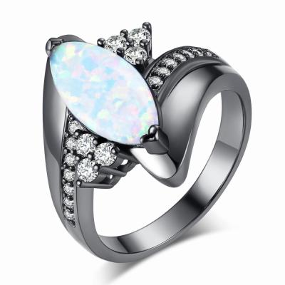 China CLASSIC Tasty Oval Opal Rings for Women Engagement Rings Copper Promise Ring for sale