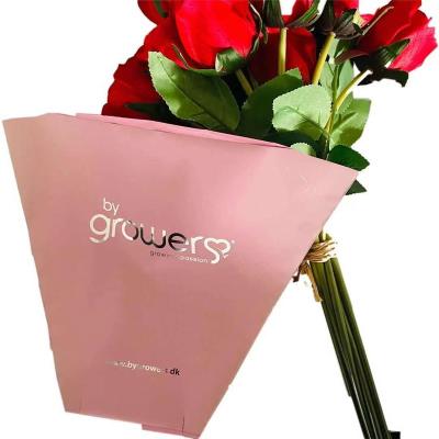 China Fresh Flower Packaging Plastic Floral Sleeves Bag Flower Wrapping Sleeve Custom Print Flower Sleeve for sale