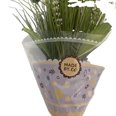 China Fresh Flower Packaging Flower Bouquets Flower Pot Plastic Sleeve Package With Air Hole Flower Sleeves for sale