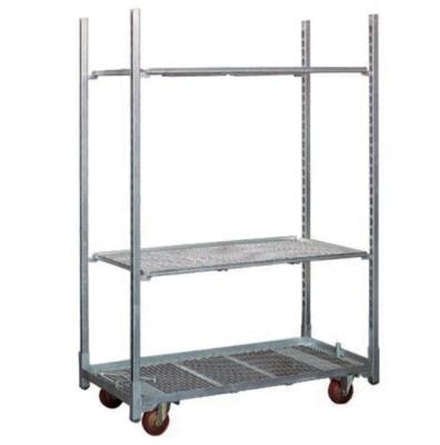 China Logistics transport wire mesh trolley shelf logistics transport trolley flower trolley for sale