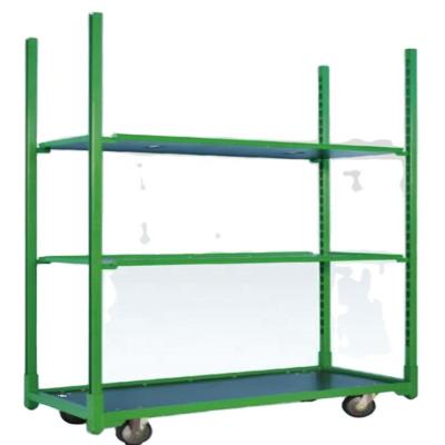 China Danish Fresh Flower Transport Wire Mesh Trolley DC Container Flowers and Plants Greenhouse Florist Cart for sale