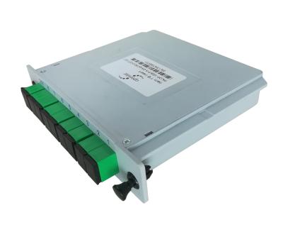 China mini tipo de acero del tubo del divisor 900um del Plc del Sc APC de la fibra óptica del tamaño de 1x2 1x4 1x8 1x16 1X32 1X64 en venta