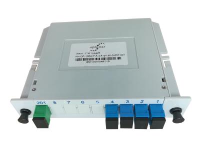 China Divisor 1-8 FC/APC 0.9M M del PLC de la fibra óptica del equipo de terminal de la fibra óptica en venta