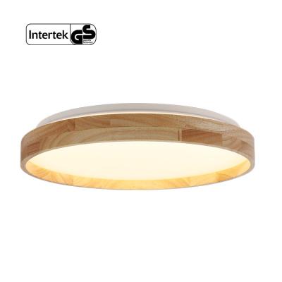 China European Fashion Ceiling Lamp Modern Remote Dimmable Led Luxury Wood Frame Ceiling Lamp Home Decor for sale