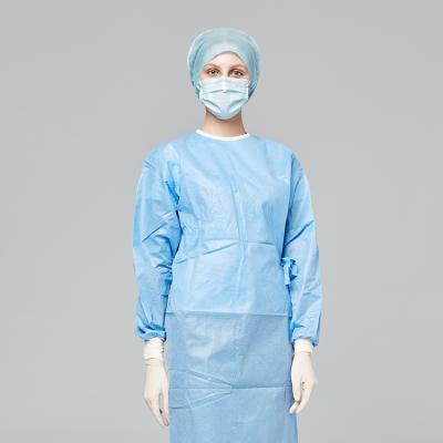 China hot sale blue sms medical isolation medical disposable surgical gown medical care,non sterile surgical gown for sale