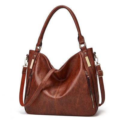 China European and American Pitote fashionable retro PU bag large capacity ladies one shoulder handbag for sale