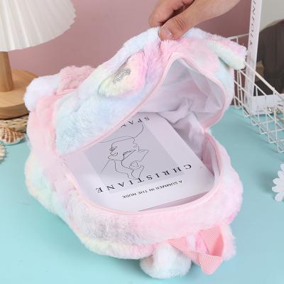 China Waterproof Children's Plush Backpack Cartoon Cute Casual School Bag Travel Girl Backpack for sale