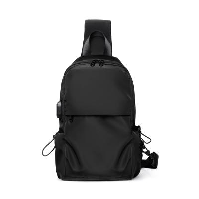 China 2021 New Water Resistant Chest Bag Men Shoulder Bag Messenger Bag USB Charging Leisure Sports Backpack for sale