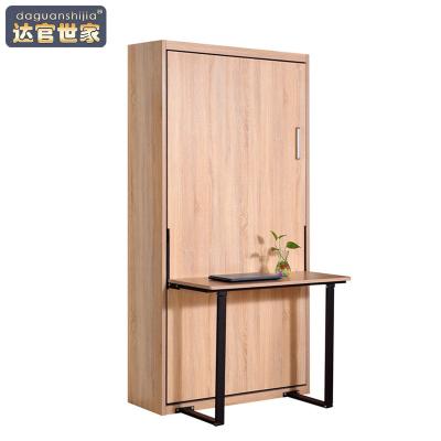 China Collapsible Folding Structure Queen Folding Wall Bed With Desk for sale