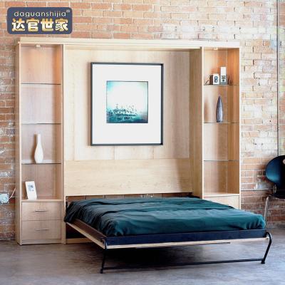 China Modern foldable space saving furniture murphy beds normal hidden foldable wall beds with wardrobes for sale