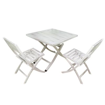 China Modern Outdoor Furniture All Aluminum Waterproof Garden Four Chair Tea Table for sale