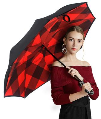 China Wholesale Kevlar 23inch 8ribs 190t straight double layer pongee fiberglass inferted umbrella support for sale