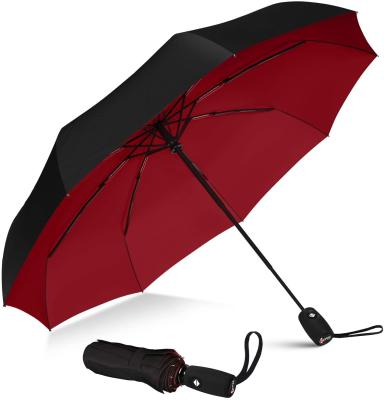 China Travel Special Customized Windproof Umbrella With Teflon Coating Automatic Folding Umbrella for sale