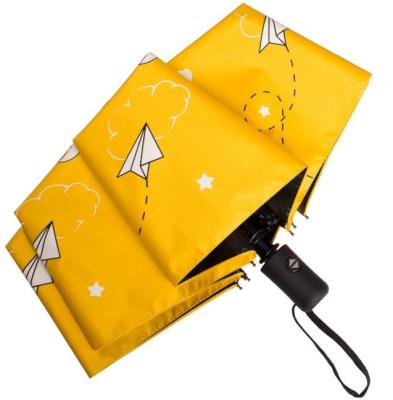 China Outdoor Used Female Paper Airplane Umbrella Folding Umbrella Sun Umbrella Rain Sun Protection for sale