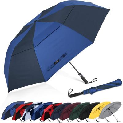 China Best Customized Special Selling Large Sun Umbrella Sunshade Solid Color Outdoor Golf Umbrella Folding Oversized Automatic Umbrella Business for sale