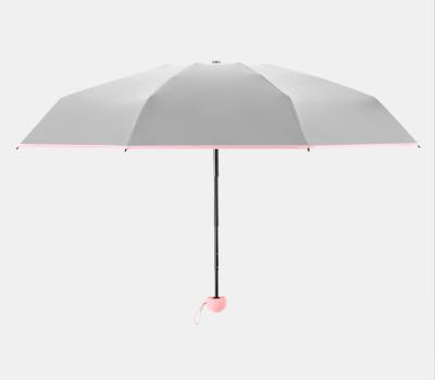 China Customized Wholesale Sunscreen Silver Coated Insulation Summer Special Rain 5 Folding Special Customized Mini Umbrella for sale