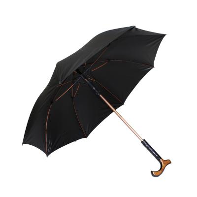 China Customized Classic Cane Walking Stick Umbrellas Special With Wooden Handle for sale