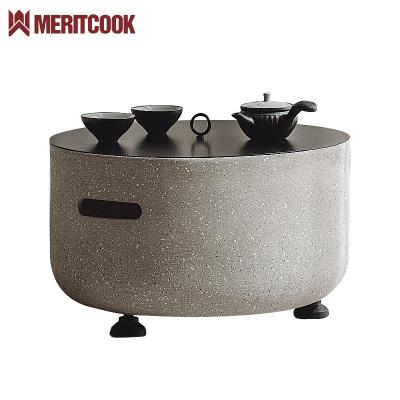 China Multi-Function MgO Fire Pit Stored Fire Pit Table Outdoor Fire Bowl Portable BBQ Grill Oxide Magnesium Patio Heater Camping Smokeless for sale