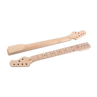 China Maple Electric Guitar Neck, 22 Frets Maple Fingerboard Compatible 4x2 Headstock For ST Guitar Parts Replacement for sale