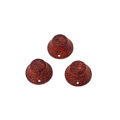 China Guitar Bass Top Hat Knobs, GUITAR Knobs 3-Pack Wooden With Indicator Dot For Lp /Strat Style Guitar for sale