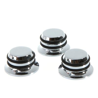 China GUITAR 3 Pcs Guitar Bass Push-On Straw Hat Control Knob Silver for sale